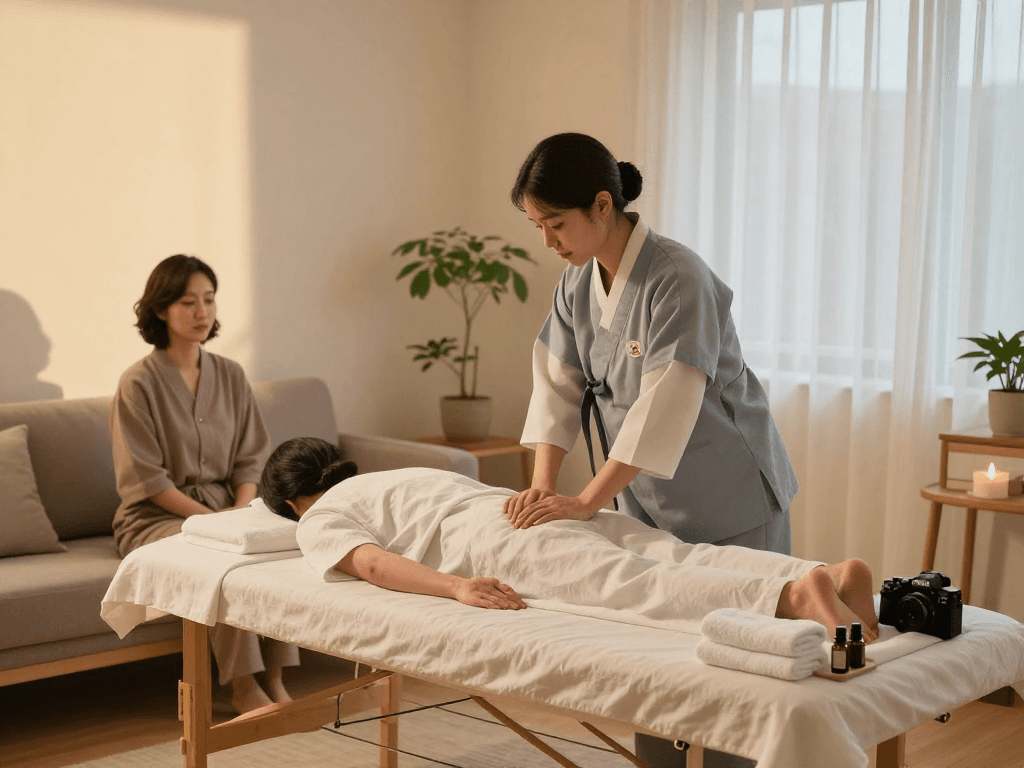 Experience premium 성남출장마사지 in a serene home environment with a professional Korean therapist.