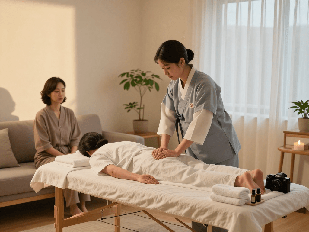 Experience premium 성남출장마사지 in a serene home environment with a professional Korean therapist.