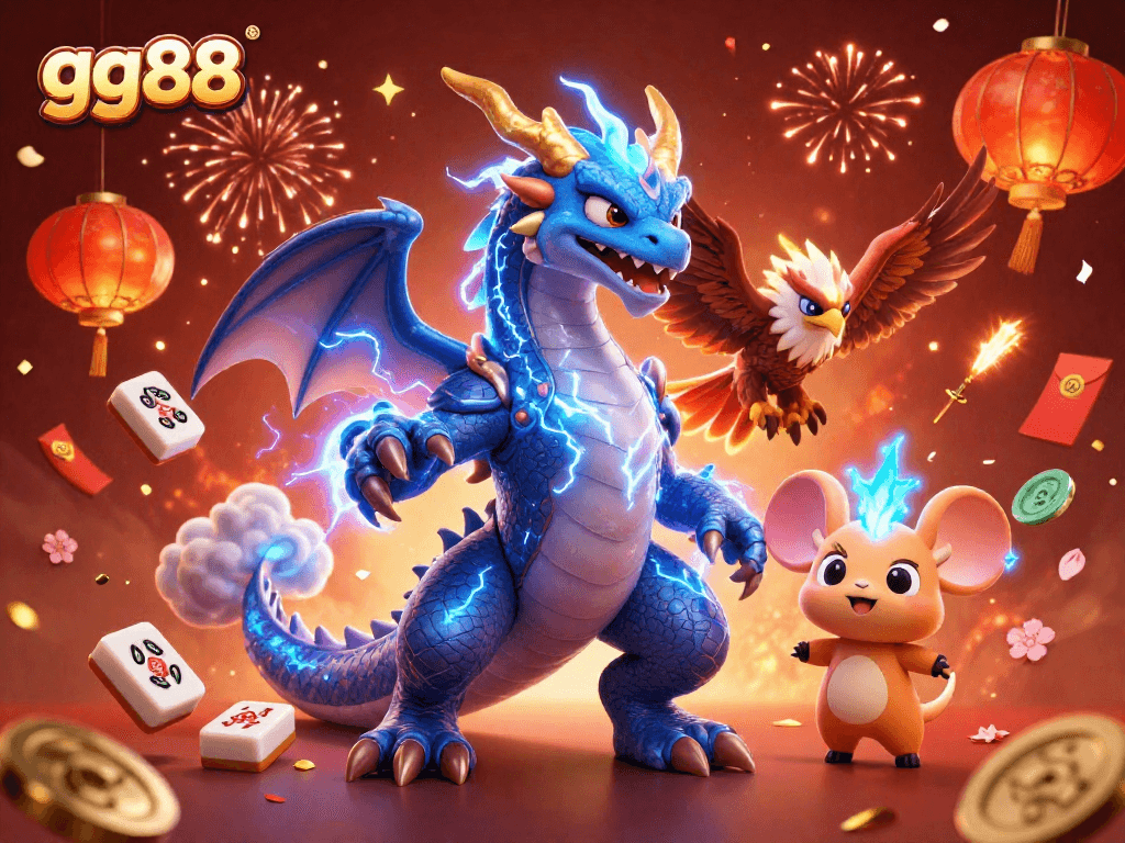 Experience thrilling gaming at gg88 with vibrant 3D characters, dynamic casino elements, and engaging ambiance.