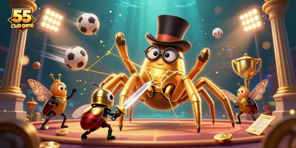 Experience thrilling action in the 55 club game with engaging characters and vibrant casino elements.