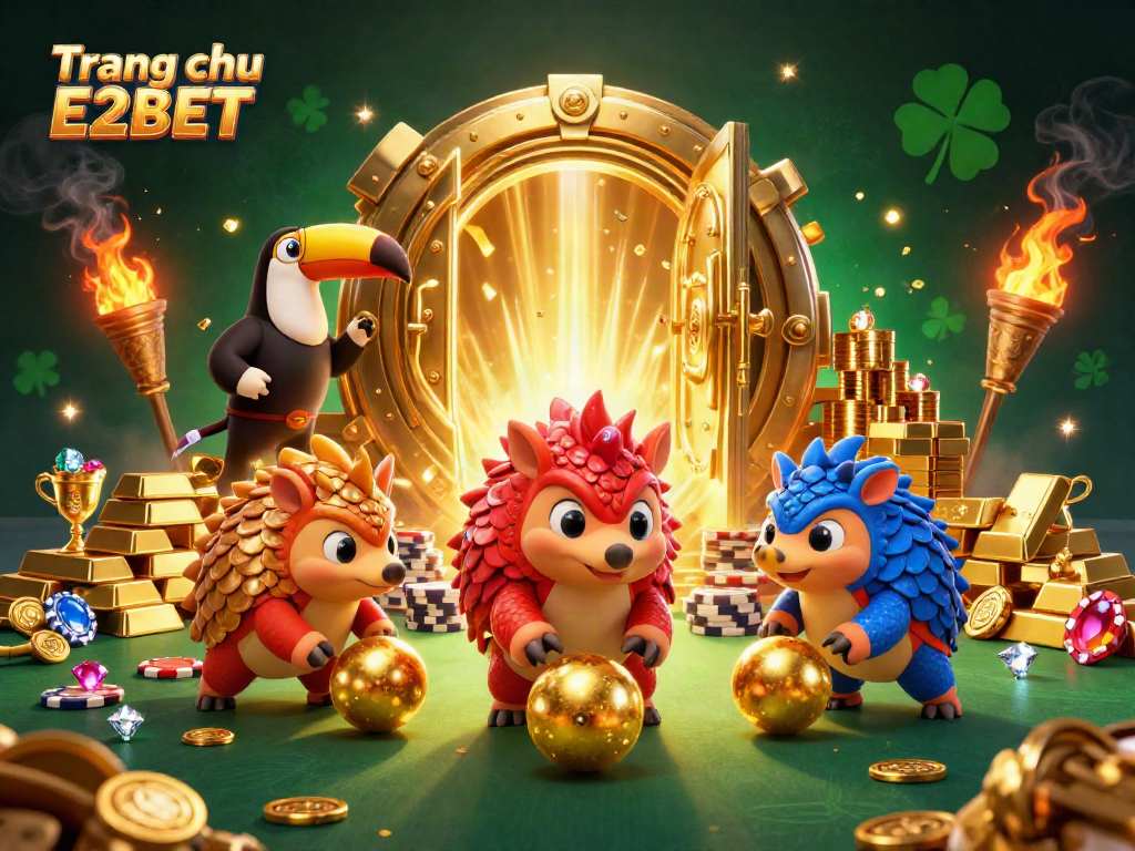 Engage in thrilling gameplay at Trang chu E2BET with vibrant pangolins and dazzling treasures.