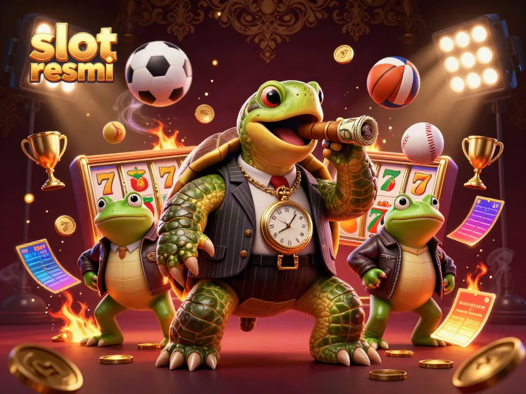 Experience thrilling action with slot resmi as a mobster turtle and bullfrog enforcers bring the high-stakes casino scene to life.