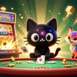 Experience thrilling action at sc88 with a vibrant cosmic casino scene featuring a black hole cat and a nebula fox.