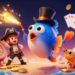 Experience exciting keo nha cai action with treasure-laden sea characters amid cascading coins and vibrant casino elements.