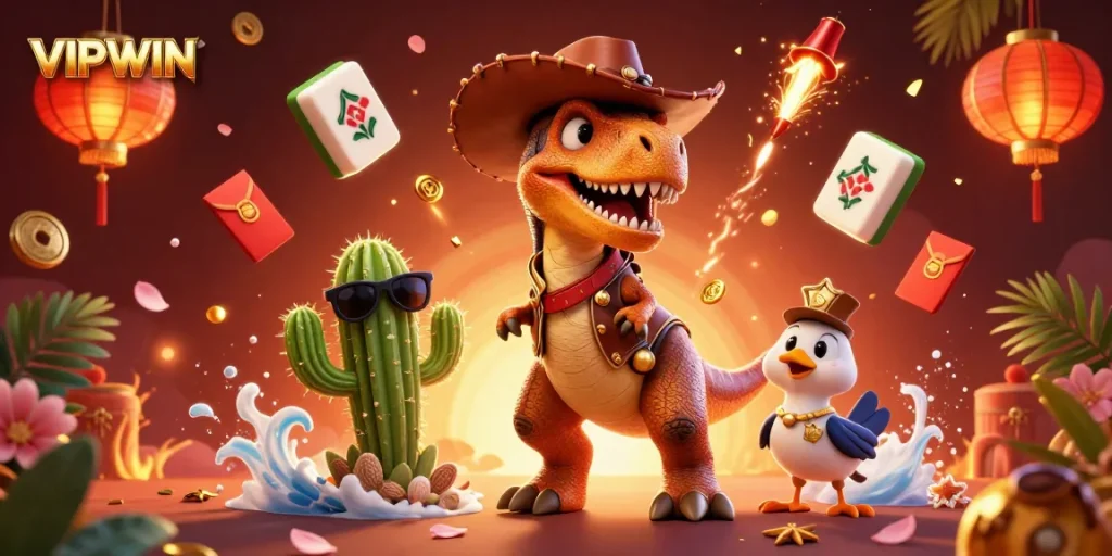 Experience thrilling gameplay at VIPWIN with dynamic characters and vibrant casino elements.