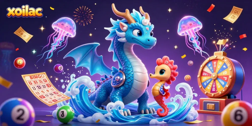 Experience thrilling xoilac moments with colorful gaming elements in a vibrant 3D scene.