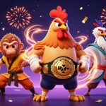 Engage with slot premium excitement through a vibrant casino-themed scene with dynamic characters and elements.
