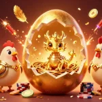 Experience the excitement of five88 with a sparkling scene of a golden dragon and poker chips.