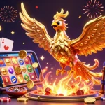 Engage with QQ88's vibrant 3D illustration showcasing gaming excitement and golden rewards.