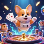 Experience excitement at 11WIN casino with astronauts and golden casino elements in a thrilling 3D scene.