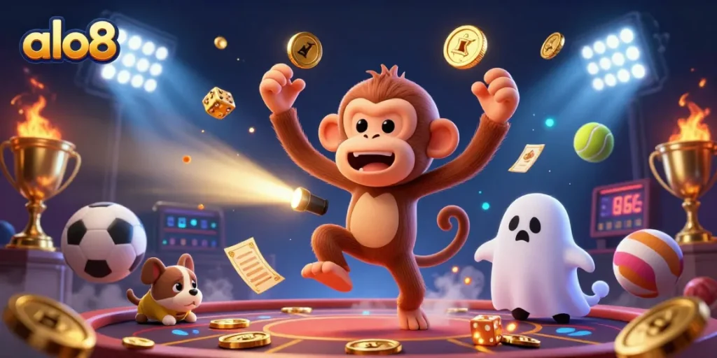 Watch the mischievous poltergeist monkey juggle gold in the thrilling world of alo8 casino gaming.