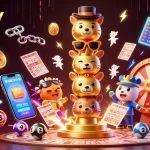 Engage with the dynamic 92lottery online platform showing vibrant elements of bingo, cryptocurrency, and fun